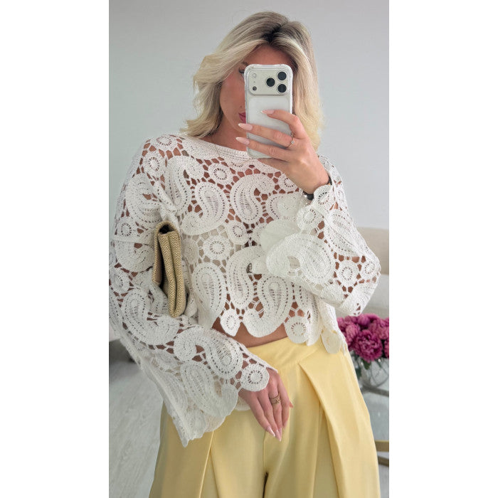 Pantalon barrel pince jaune pastel