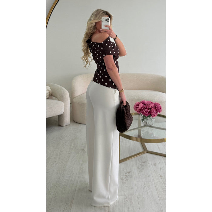 Top pois choco asymétrique